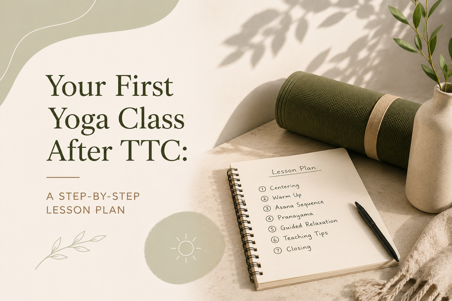 Your First Yoga Class After TTC: A Step-by-Step Lesson Plan