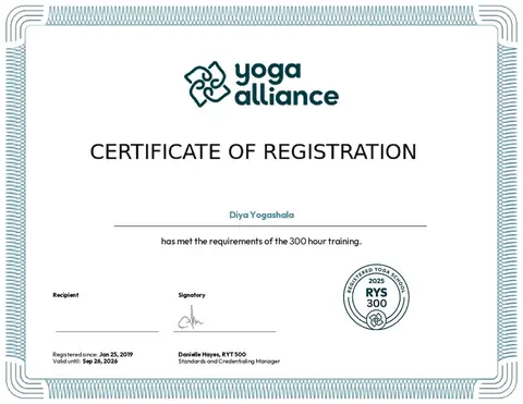 Yoga Alliance 300-Hour Certification