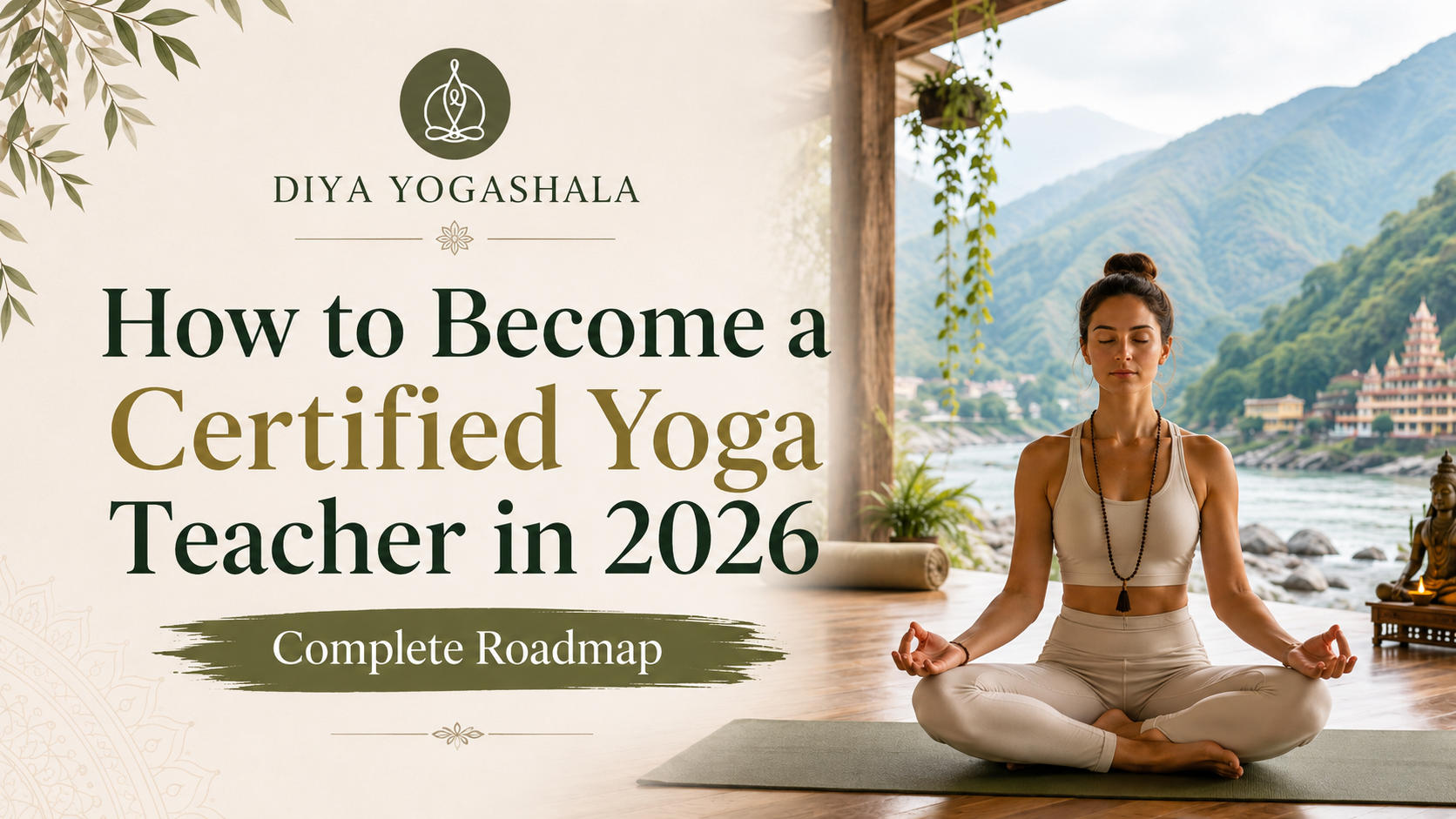 Yoga student meditating during certified yoga teacher training in Rishikesh